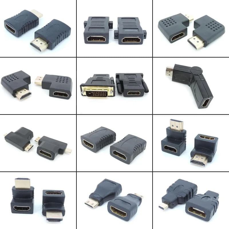 Right Angle HDMI-Compatible Adapter Male to Female ConverterConnector Mini / Micro HDMI-Compatible Extender W28