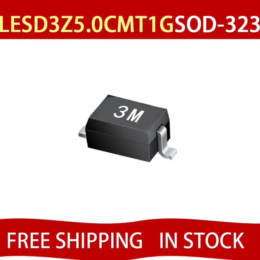 100PCS LESD3Z5.0CMT1G 5V Marking 3M SOD-323 SMD Transient Voltage Suppressors for ESD Protection Diode