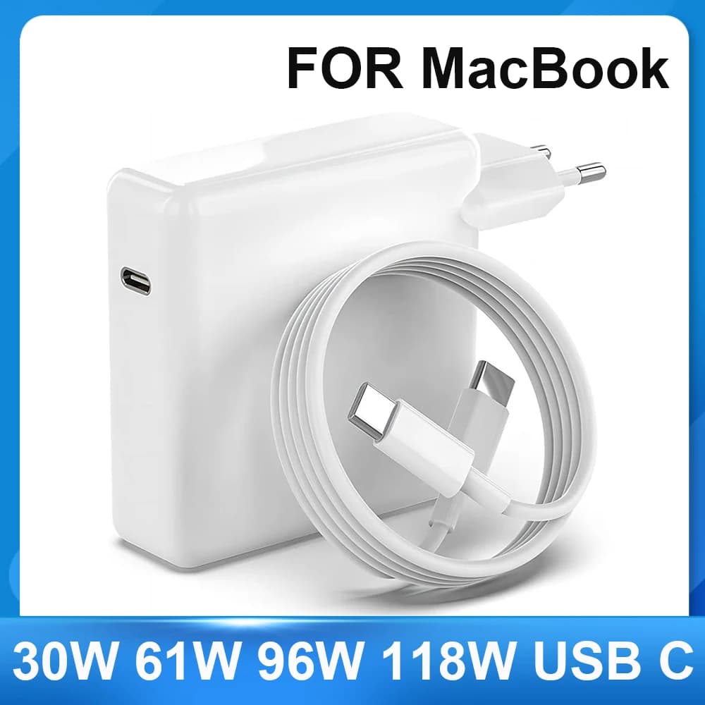 30W 61W 96W 118W USB C Charger Power Adapter for MacBook Pro 16, 15, 13 inch, New Air 13 inch Works with Type C PD