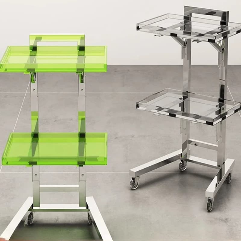 Furniture Cosmetics Salon Beauty Trolley With Drawers Roulette Storage Professional Cart Wheels Workshop Tool Wood Pink Foldable