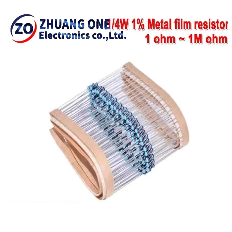 100pcs/lot 1/4W 1% Metal film resistor 1R~1M 100R 220R 330R 1K 1.5K 2.2K 3.3K 4.7K 10K 22K 47K 100K 100 220 330 1K5 2K2 3K3 4K7