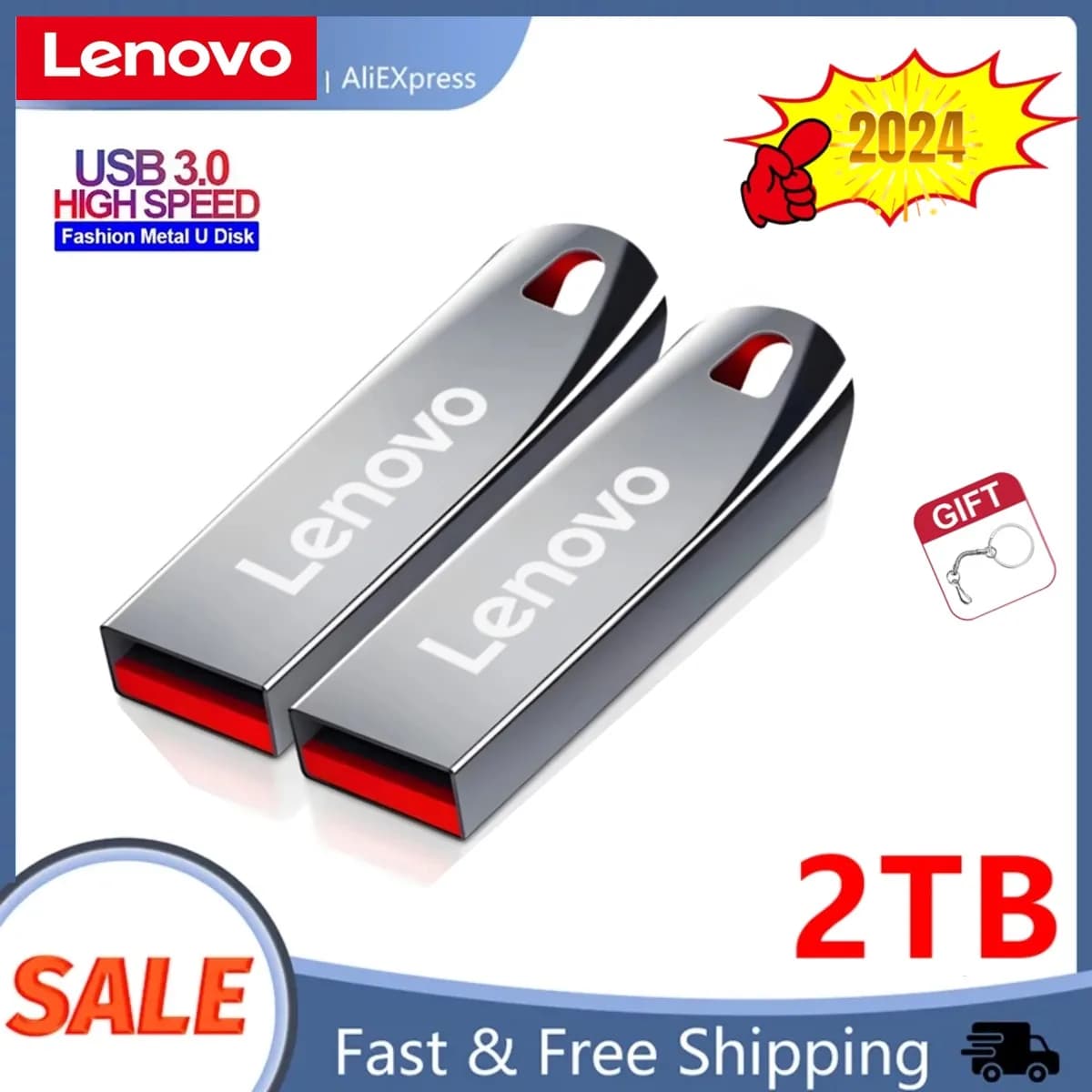 Lenovo 2TB USB3.0 Flash Drives High Speed Pendrive 1TB 512GB 256GB Portable Usb Drive Waterproof Memoria U Disk Pen Drive For PC