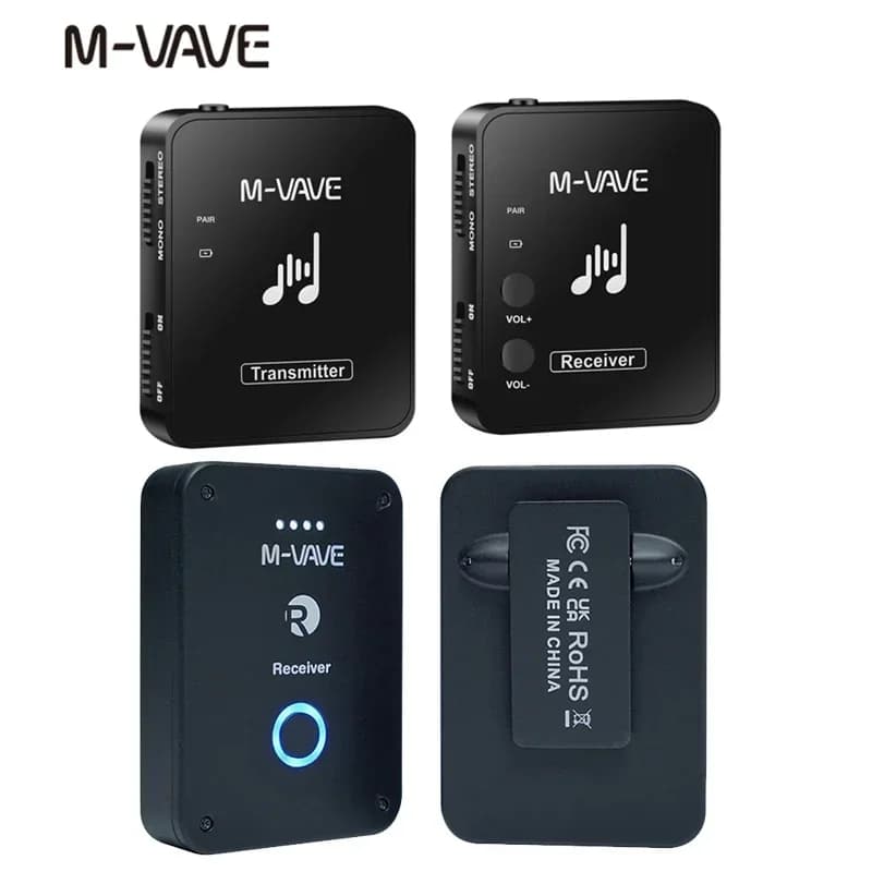 M-VAVE Wireless Earphone Monitor WP-9 WP-10 2.4G Rechargeable Transmitter Receiver with Volume Support Stereo Mono Mute Tools