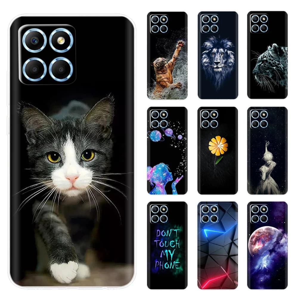 for Honor X6a Case 6.56" Phone Cover Clear Silicone Soft TPU Back Cover for Huawei Honor X6A WDY-LX1 HonorX6a Case Fundas Bumper