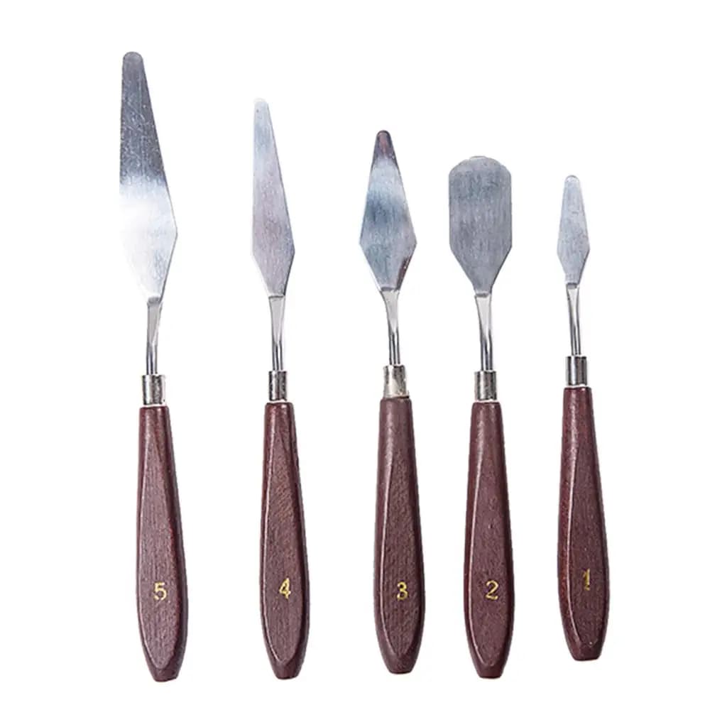 Stainless Steel Palette Knife Scraper Set Spatula for Artist Oil Painting