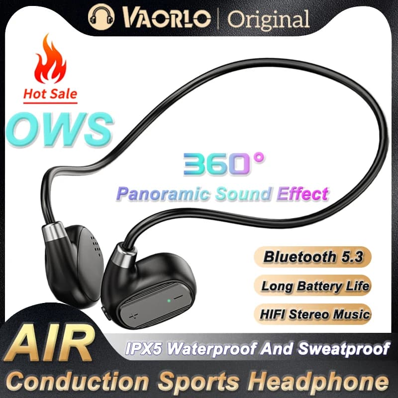 2023 New Air Conduction Headphone OWS Open Earhook Earphone Sports Ultra-Long Battery Life Wireless Bluetooth Headset With Mic