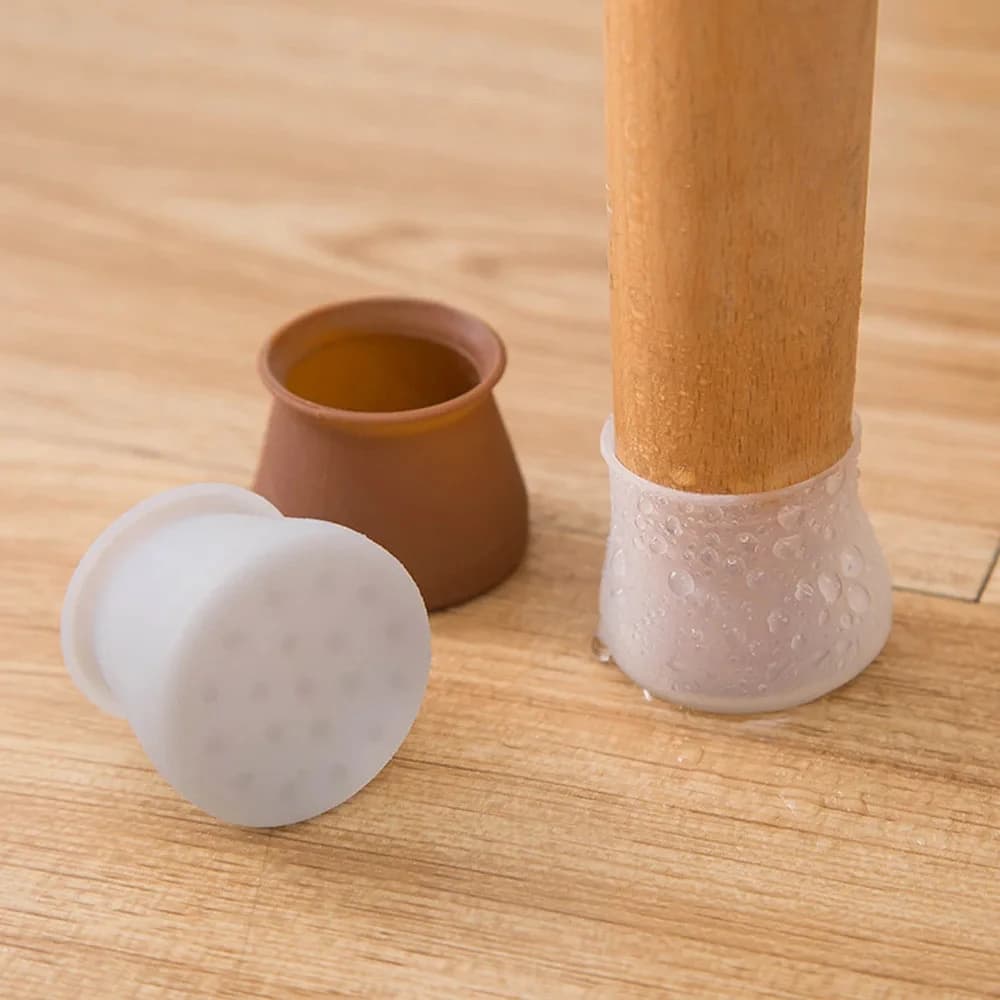 Silicone Chair Table Foot Cover Protector Furniture Feet Round/Square Non-slip Leg Caps Bottom corner Floor safely pad