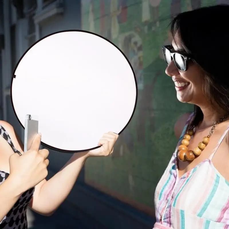 Photo Reflector 5 In 1 Photo Studio Lighting Reflector Foldable Photo Studio Lighting Reflector Round Light Diffuser Panel For