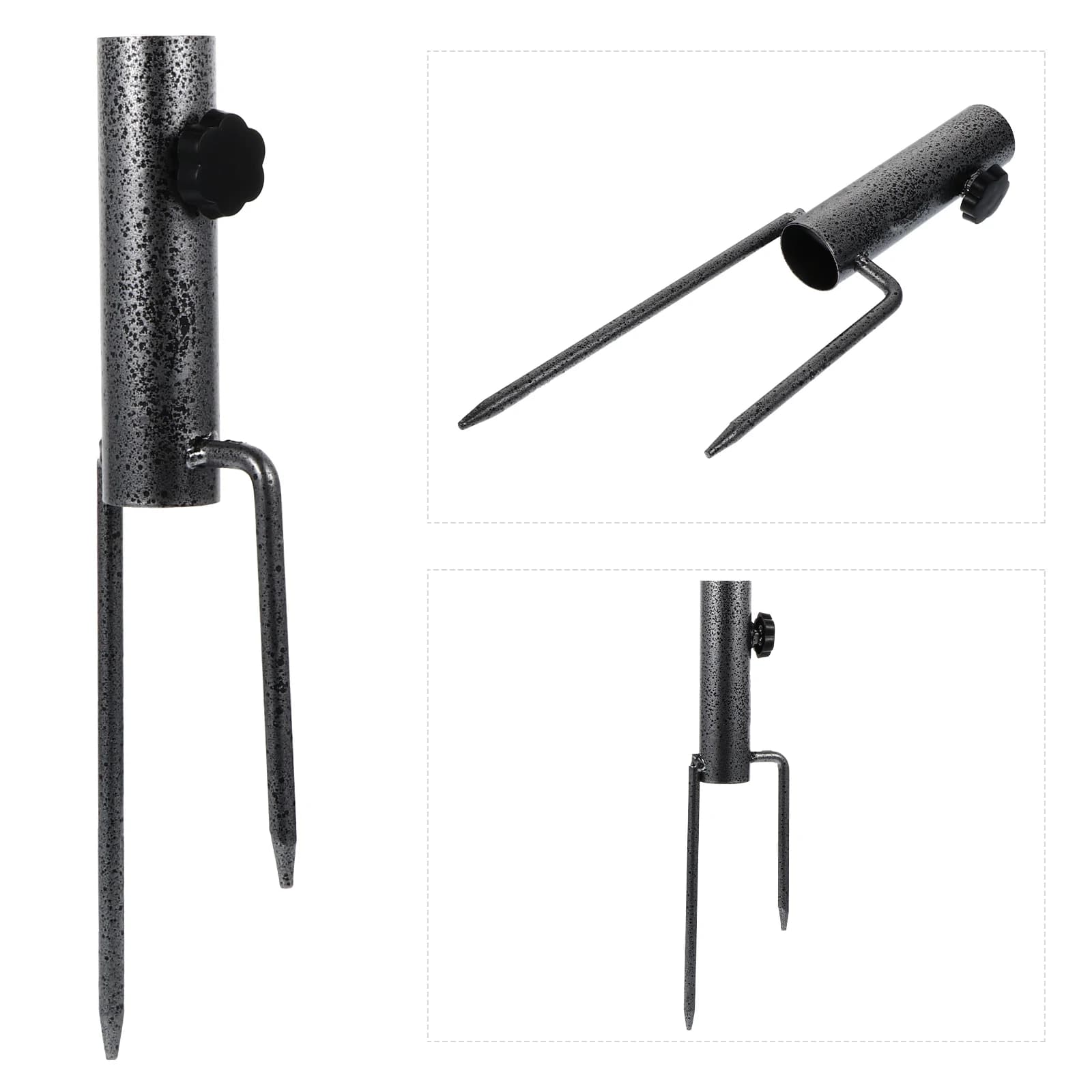 1Pc Beach Sun Umbrella Plug Ground Spike Base Stand Outdoor Bases Beach Sand Grabber Iron Anchor Shade Support Flag Pole Holder