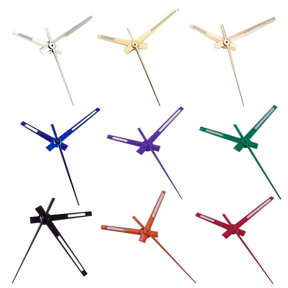 Red Blue Green Purple silver edge white watch Hand for Datejust NH35 NH36 7s26 Oyster Style Watch Hands  Seiko Mod