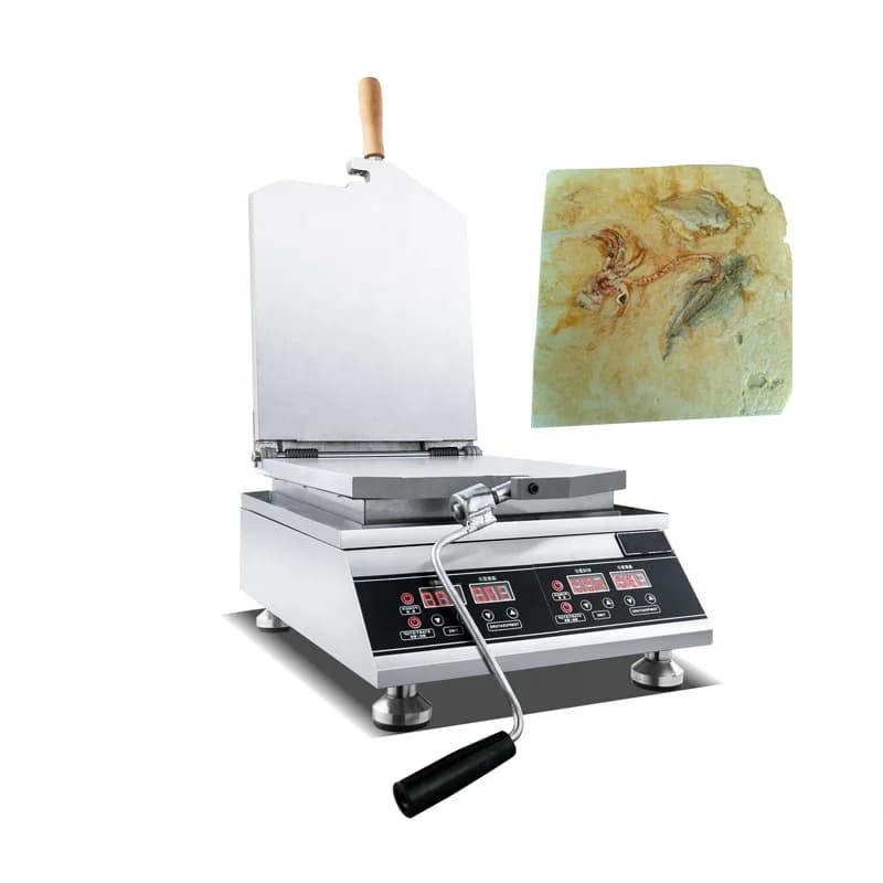 Safe Operation 50-250 Centigrade Shrimp Cake Making Machine Seafood Fossil Pancake Baking Squid Maker For Senbei