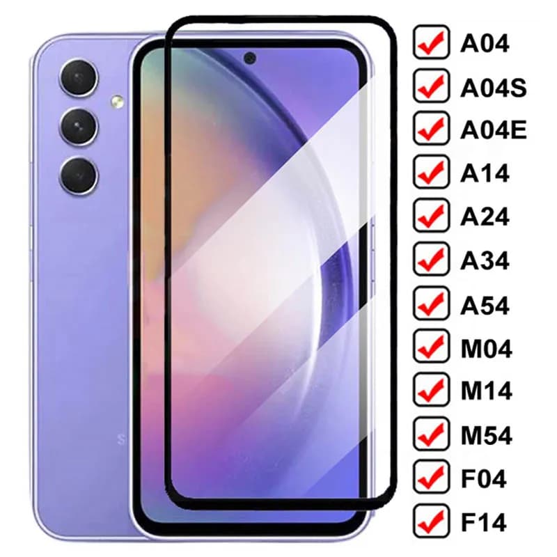 9999D Protection Glass For Samsung Galaxy A04 Core A04E A14 A24 A34 A54 Screen Protector M04 M14 M54 F04 F14 Tempered Glass Film