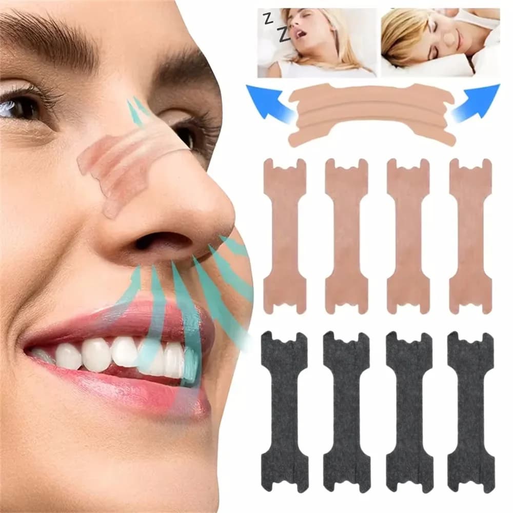 20-100pcs Snoring Stickers Breathing Nose Strips Physical Airway Expansion for Improved Nose Vent Anti-Snoring Comfort Sleep Aid