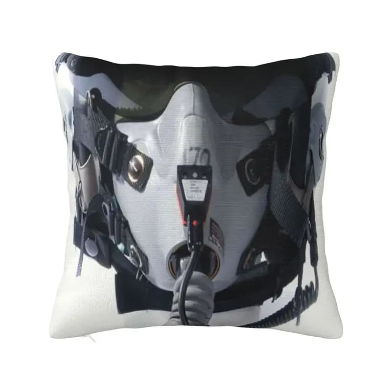Custom Fighter Pilot Helmet Pillow Case 45x45cm Modern New Warfare Luxury Cushion Cover Velvet Pillowcase