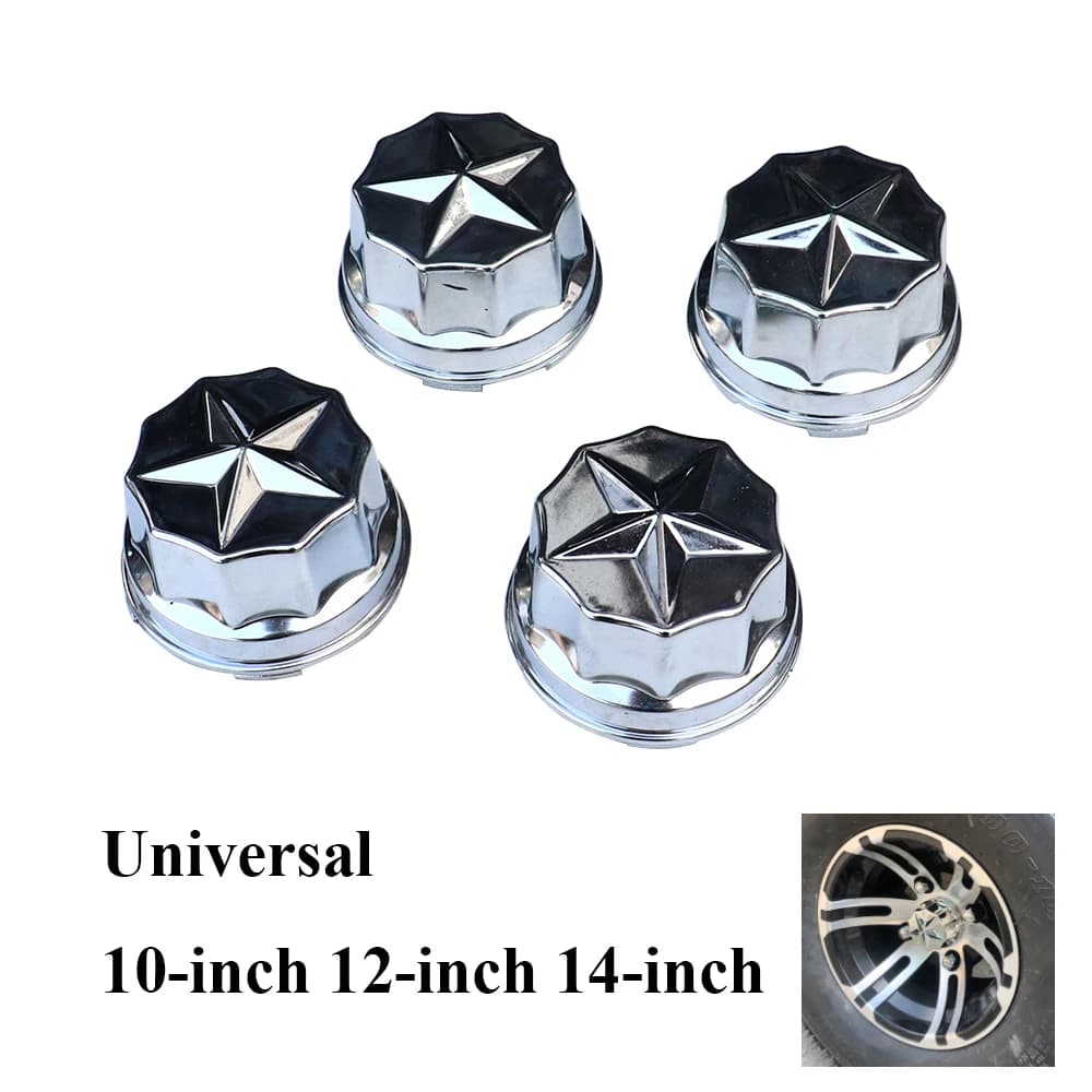 Decorative Cover Electroplating Special Cap 5 Star Dust Proof For 10-inch 12-inch 14-inch Alloy Wheels ATV Quad Accessories