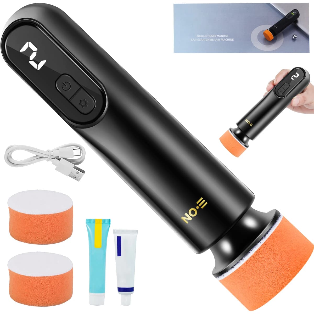 Car Polisher Handheld Wireless Polisher Car Polishing Waxing Machine Power Tool for Car Body Cleanig Waxing Repair