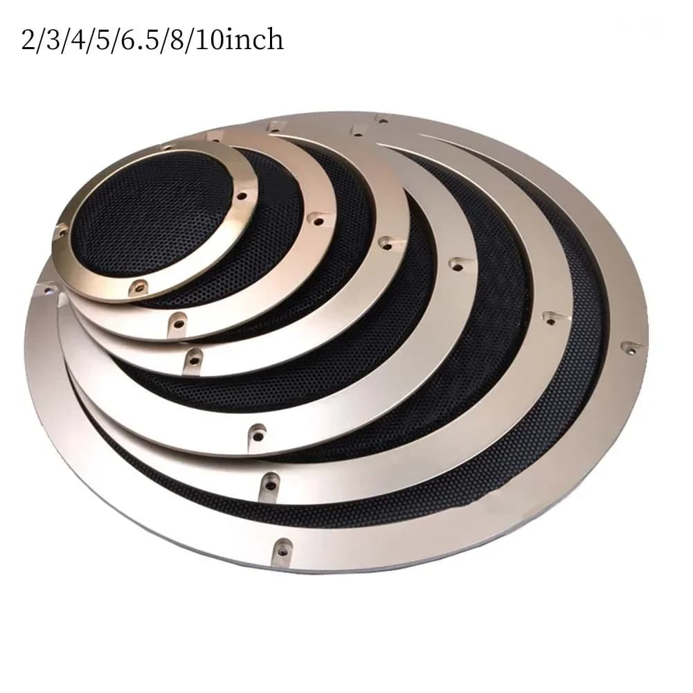 Gold 2 3 4 5 6.5 8 10 INCH Speaker Net Cover High-grade Car Home Mesh Enclosure Speakers Plastic Frame Metal Iron Wire Grilles