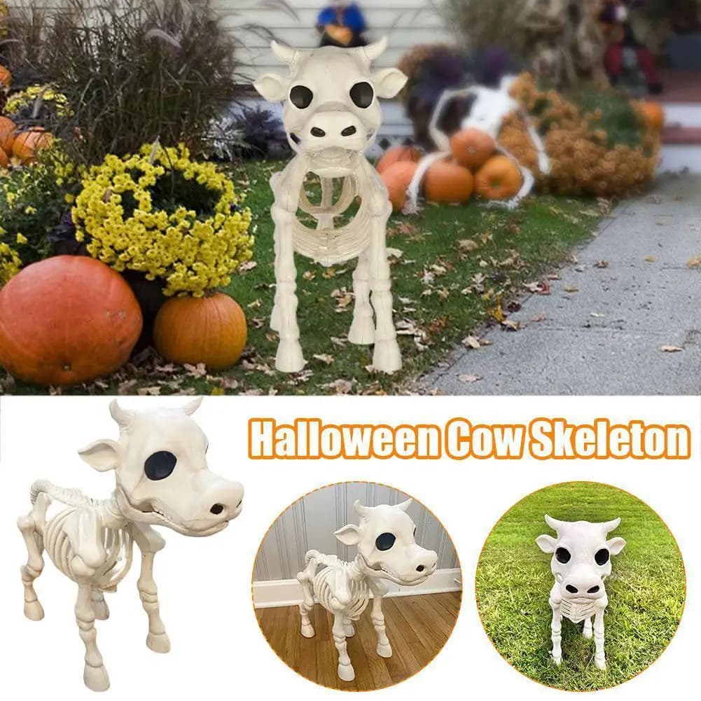 Cow Horse Spooky Skeleton Halloween Reusable Outdoor Animal Decoration Props Haunted House Graveyard Scene Ornment