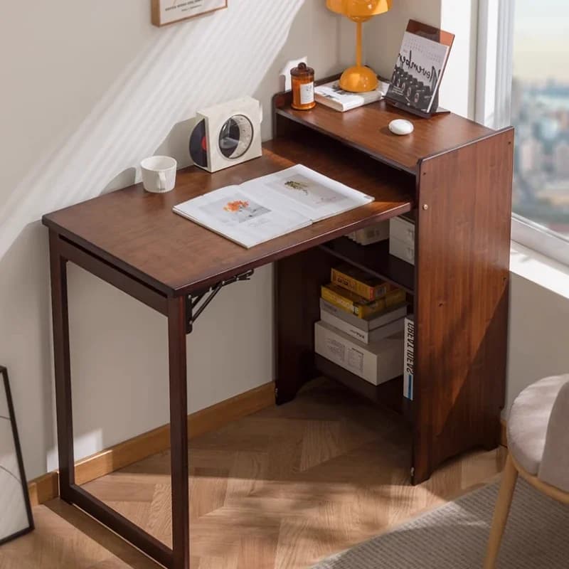 Home Bamboo Folding Desk Small Apartment Bedroom Computer Desk Student Children Study Desk Study Office Furniture