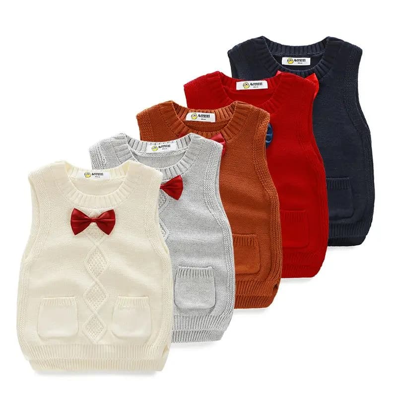 New Children's Vest for Boys Spring Autumn Knitted Baby Vests Fashion Waistcoat for Boys Baby Clothes Kids Tops Jackets colete