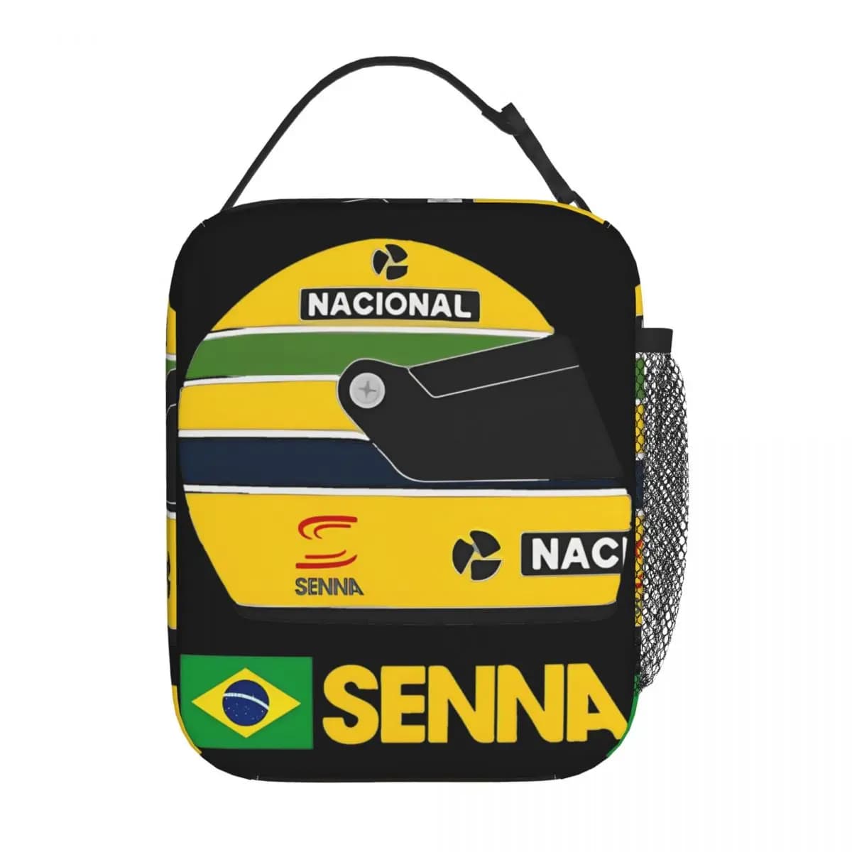 Insulated Lunch Bags Ayrton Senna Racing Cars Merch Lunch Container Fashion Thermal Cooler Lunch Box For Work