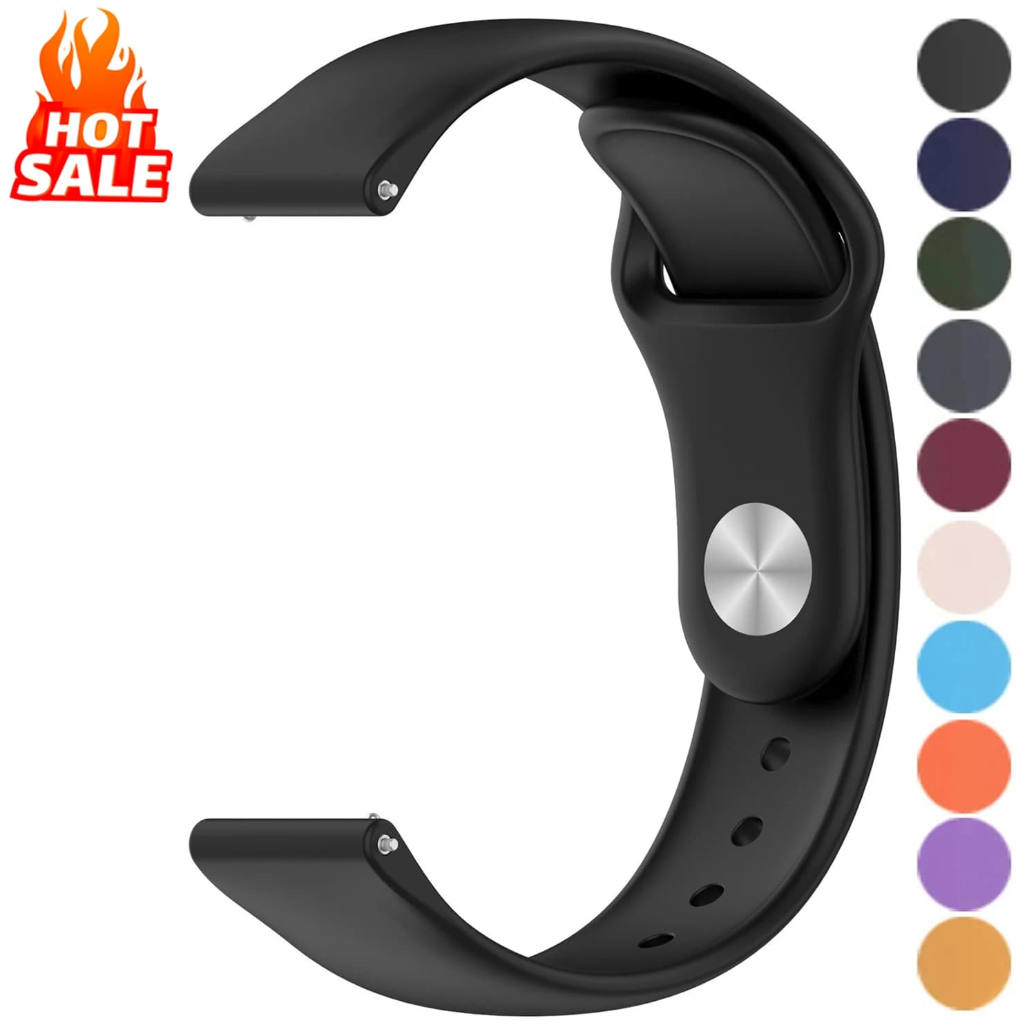 20mm 22mm Silicone band For Amazfit GTS 3/2/2e/GTS2 Mini/GTR 42mm/47mm/bip/GTR 3 Pro/2/2e Sport Bracelet For HUAWEI Watch strap