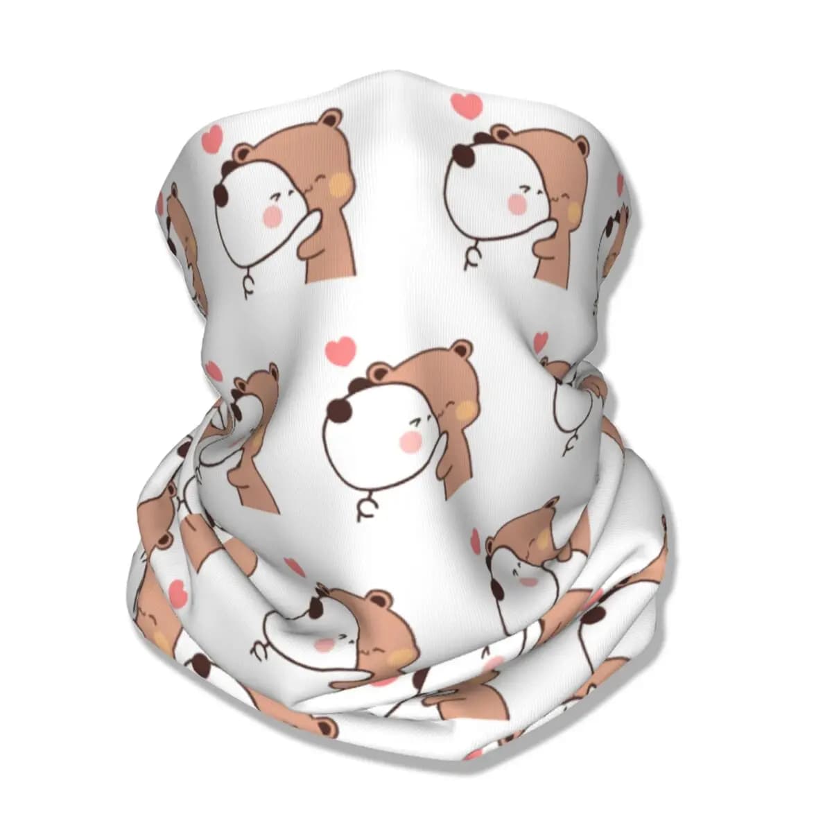 Cute Bubu Dudu Hug Bandana Neck Cover Printed Panda Bear Mask Scarf Warm Balaclava Cycling for Men Women Adult Breathable