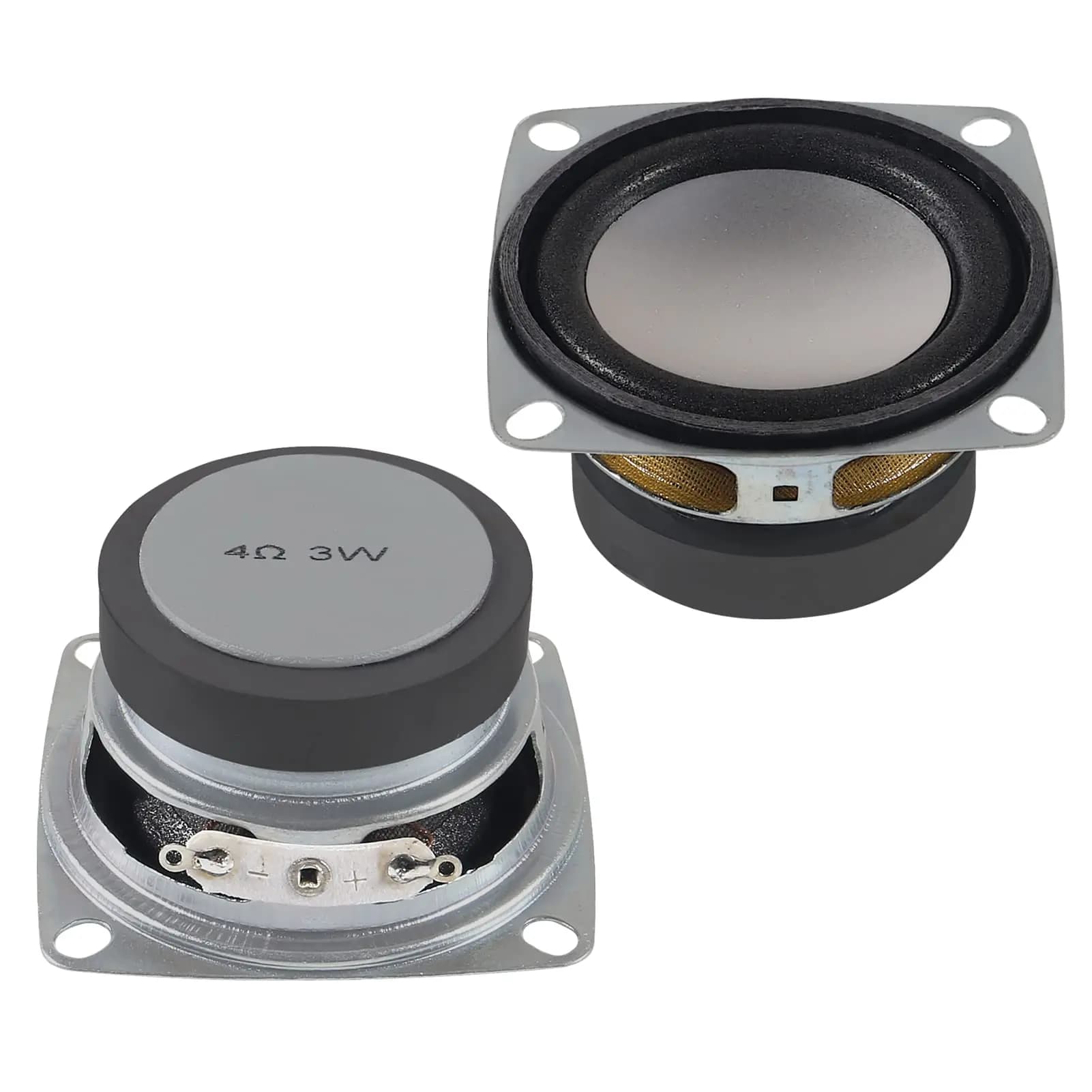 2PCS 2" 4Ohm 3W DIY Small Full Range Audio Speaker Stereo Woofer Loudspeaker for Arduino and DIY Speaker