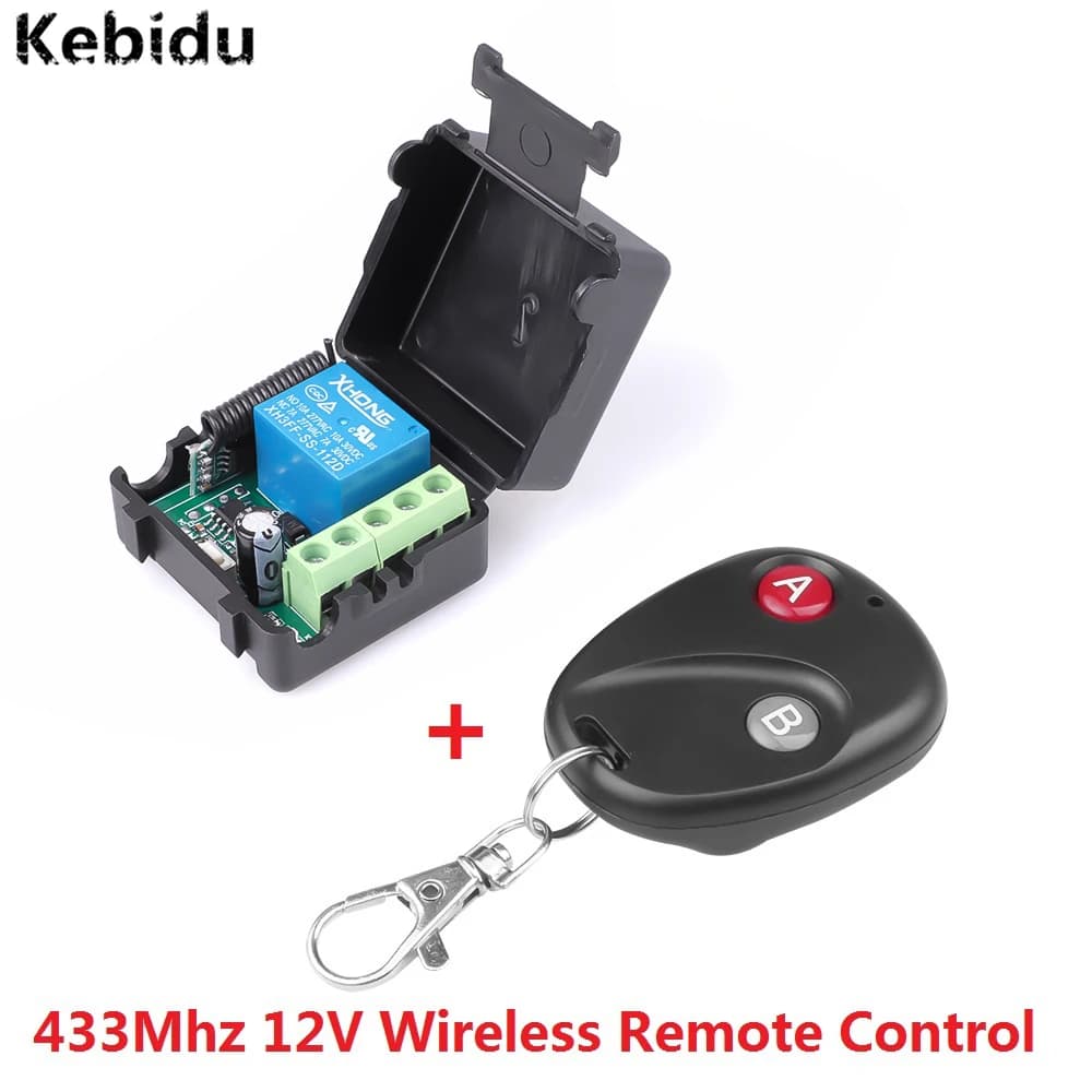 kebidu Wireless Remote Control Switch Remote Controller DC12V 10A 433MHz Telecomando Transmitter with Receiver