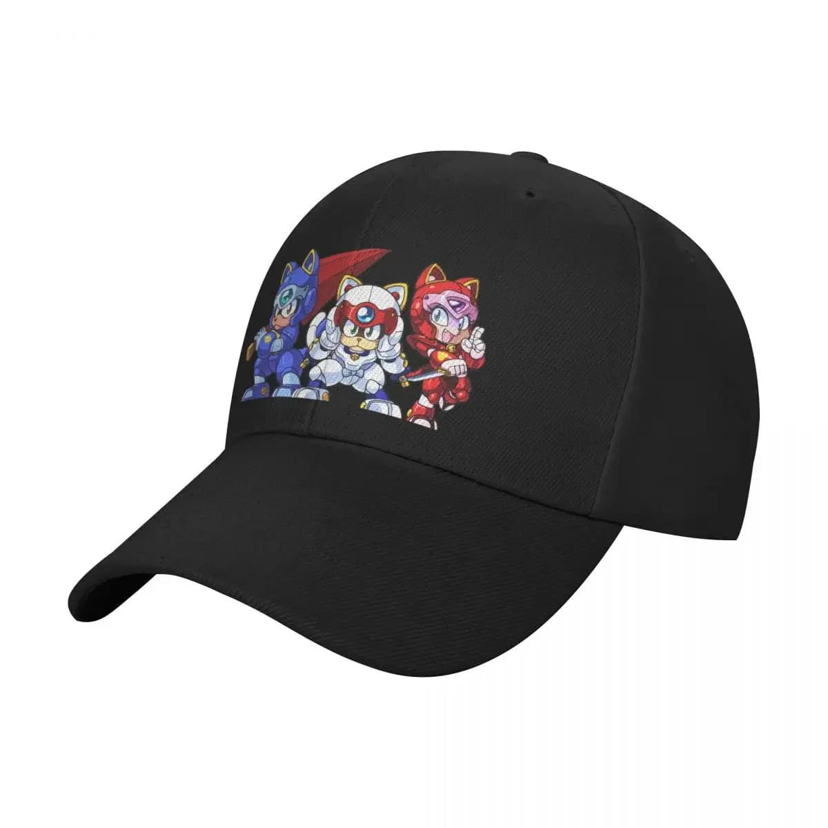 Samurai Pizza Cats Trio Baseball Cap Cosplay Luxury Brand Anime Military Tactical Cap Trucker Hats For Men Women's