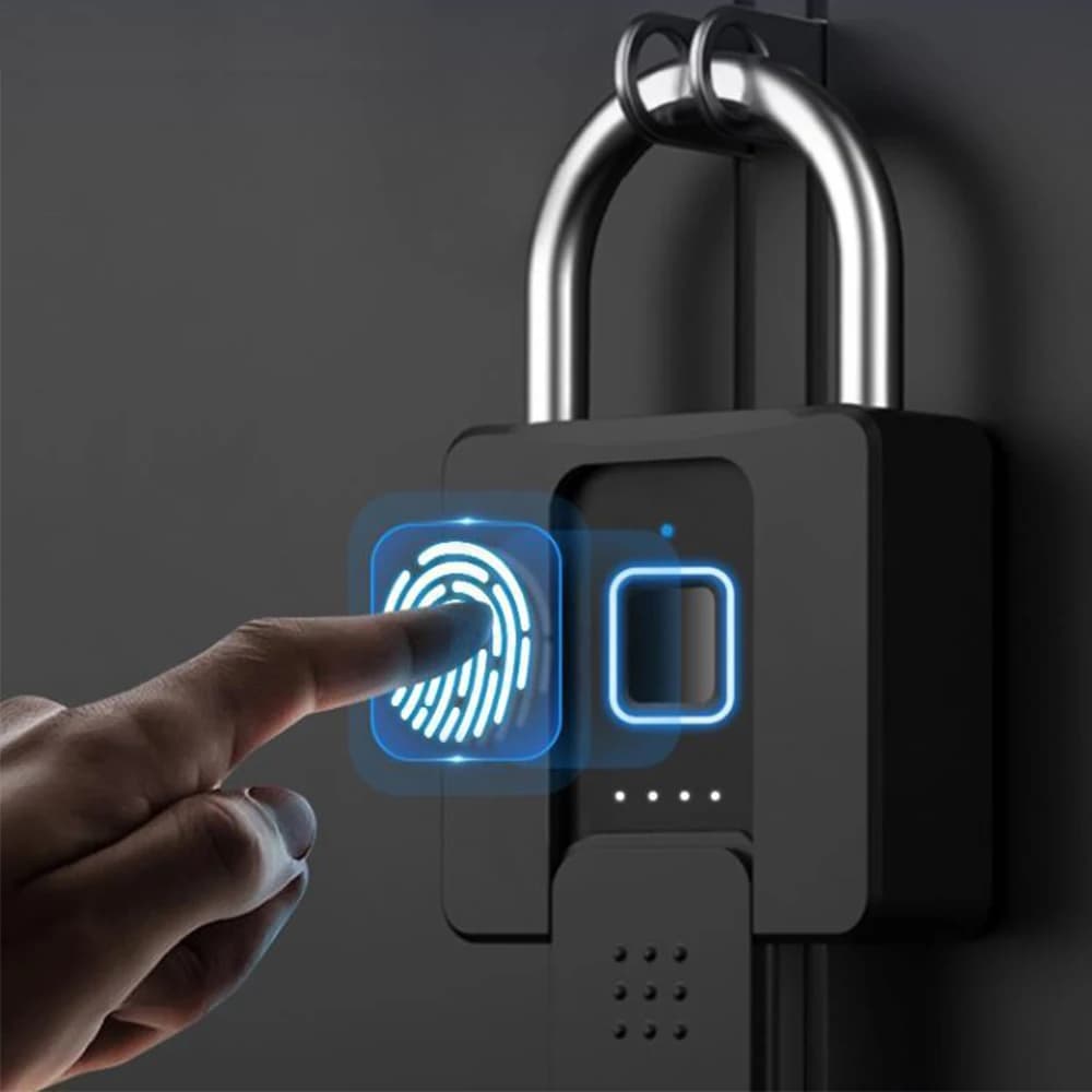 Smart Fingerprint Lock Remote APP Electric Waterproof Security Lock Home Warehouse Door Drawer Suitcase Backpack Closet Padlock