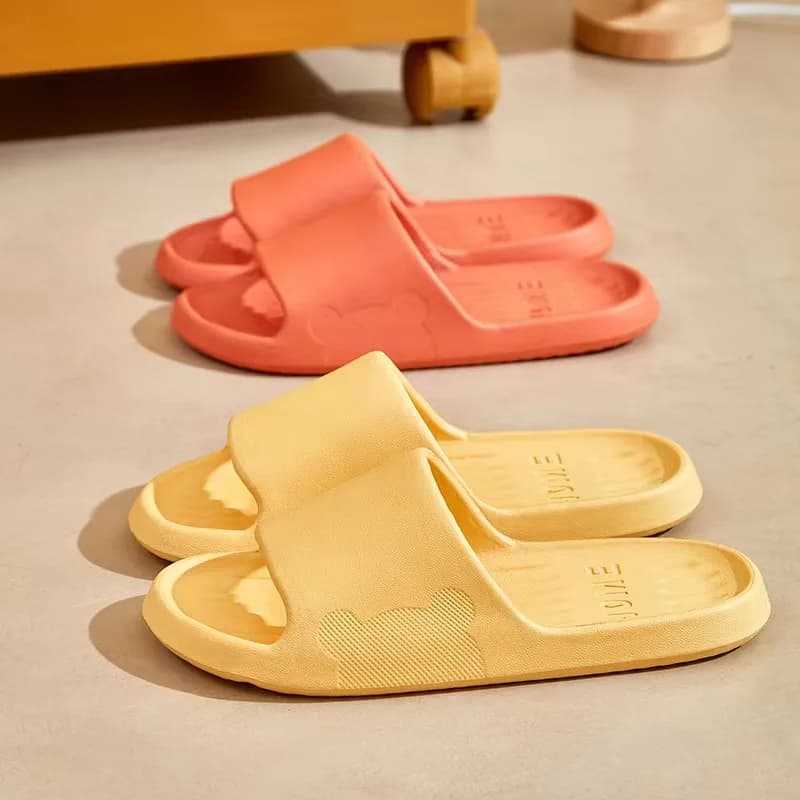 Soft Slippers Couples Home Outdoor Slipper Summer Women Bedroom Thick Bottom Shoes Beach Sandals Men Flip Flops Shower Shoes