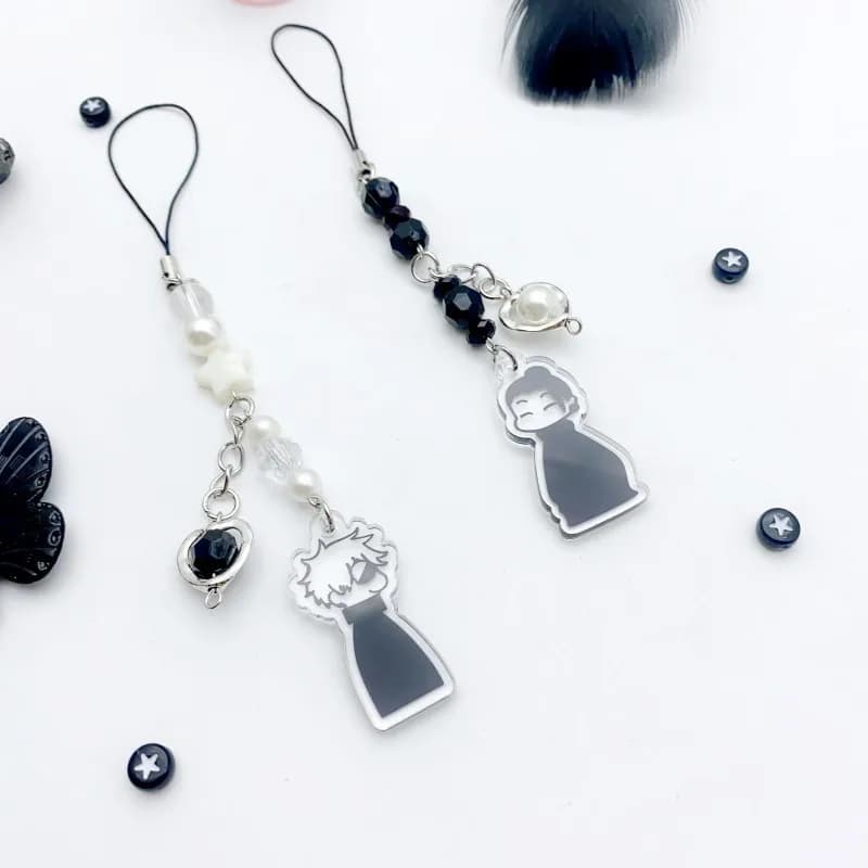 Anime Jujutsu Keychain Cosplay Geto Suguru Satoru Gojo Matching JJK Phone Charm Accessory Pendant Keyring Bag Jewelry Gift