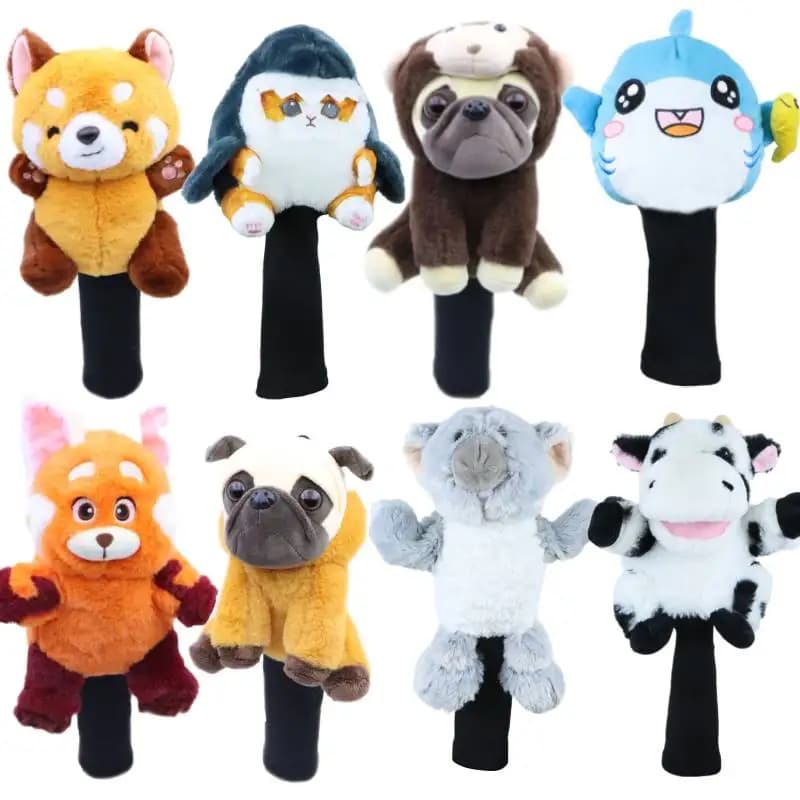 Bear Golf Wood Headcover Head Cover Universal Protective Sleeve Cute Guard Anti Scratch Golf Club Head Cover Golfer Gift