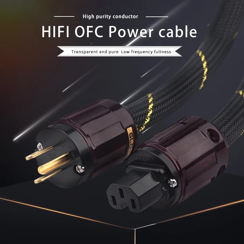 High fidelity US/AU/EU OFC hifi audio power cable CD amplifier filter speaker connection cable P-079 P-037 plug power cable