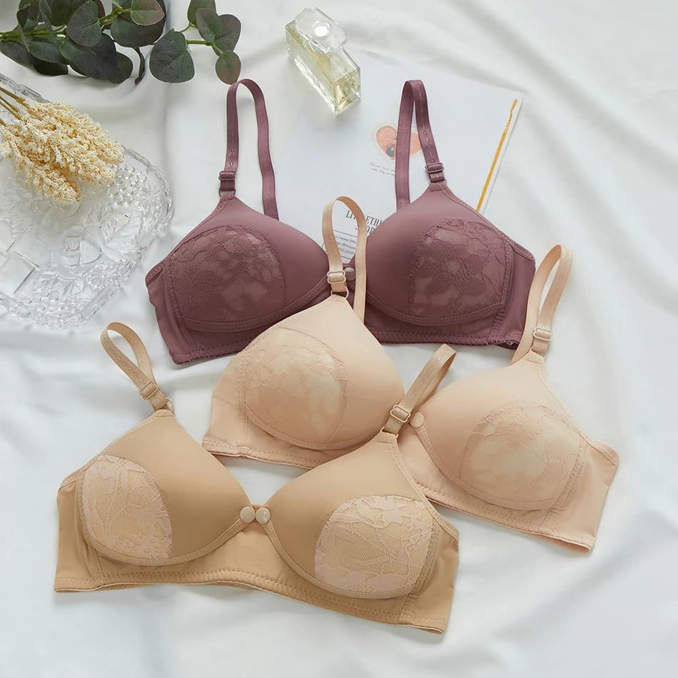 Girl Maternity Bras Elegant Lace Bowknot Casual Bralette Women Fashion Wire Free Nursing Tops Clothing for Big Bust