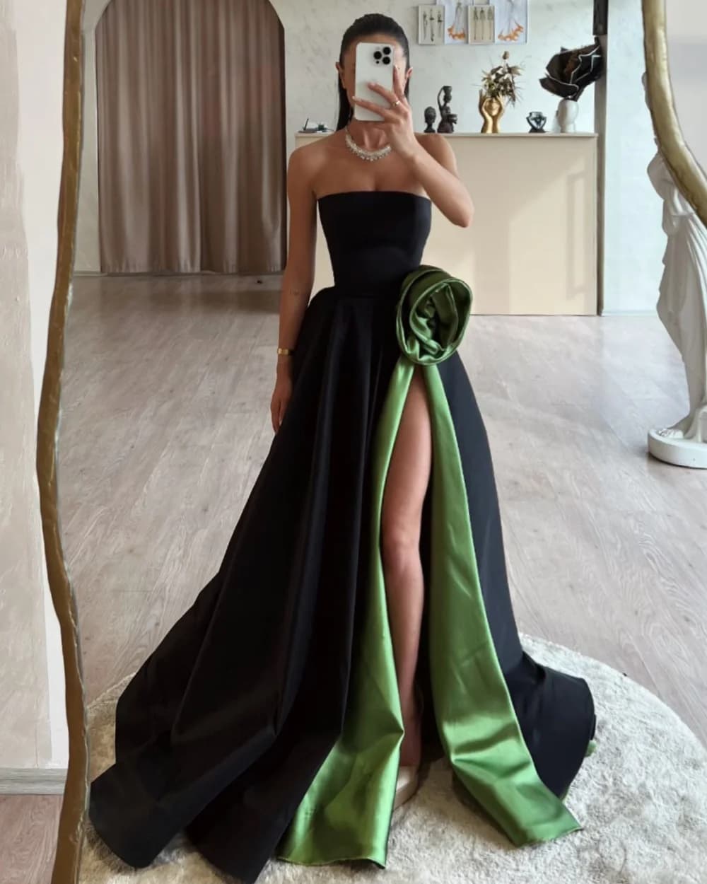 Customized Chinese Style Flower A-line Strapless Long Dresses Prom Dresses Formal Casual Simple Retro Fashion Elegant Classic Ex