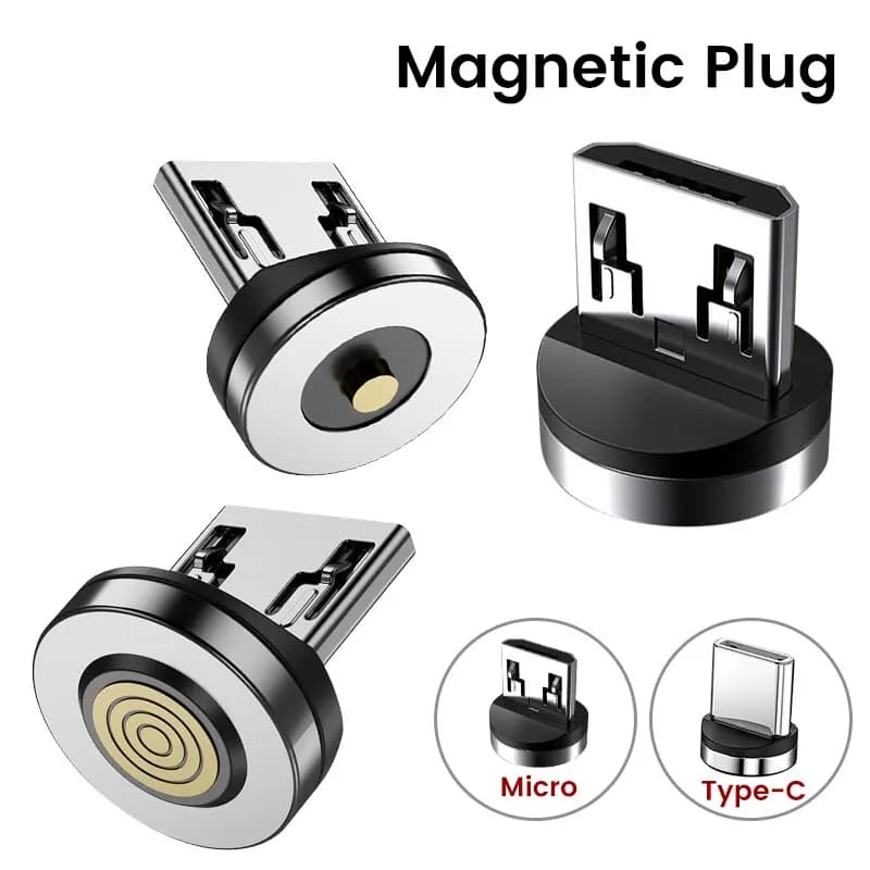 5pcs Charging Cable Adapter Magnetic Plug Magnetic Micro USB Type C for Mobile Phone Mobile Phone Dust Plug Replace Components