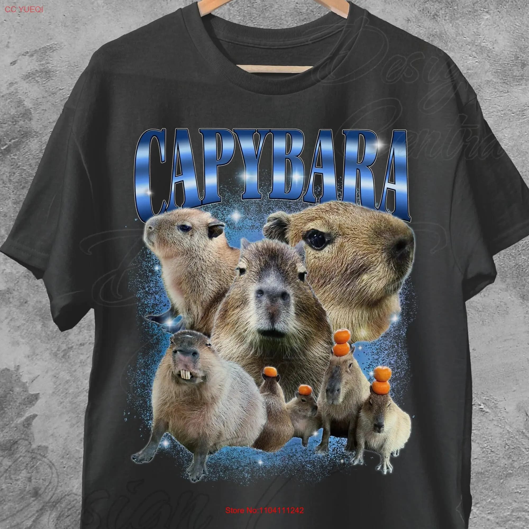 Capybara Bootleg Edit T Shirt Cute Lover Ok I Pull Up Respect Design long or short sleeves