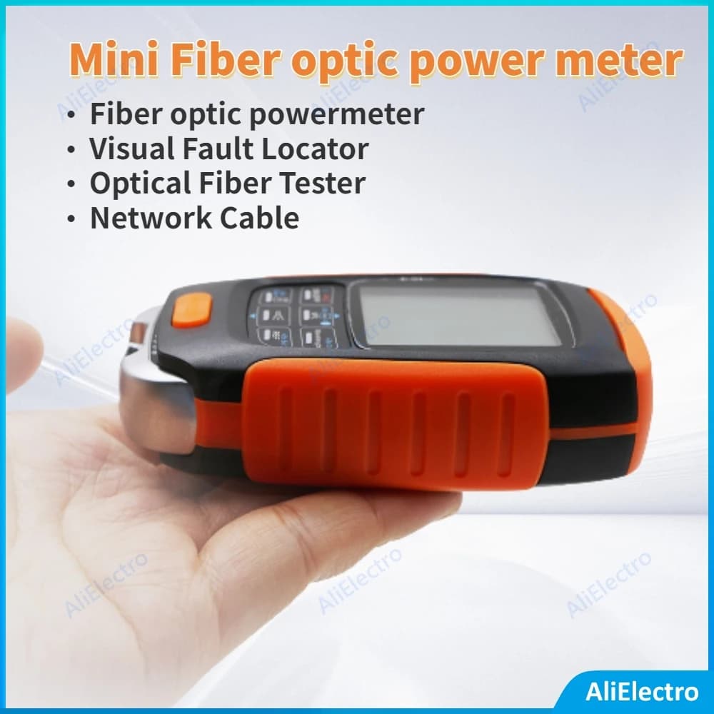 Mini Fiber optic power meter Visual Fault Locator Optical Fiber Tester Network Cable Test 5km 15km 30km VFL