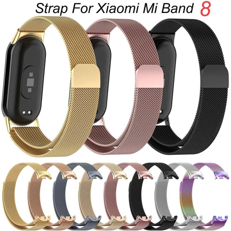 Strap For Xiaomi Mi Band 8 Smartwatch Replacement Wristband Metal Magnetic Bracelet for Mi Band 8 NFC Accessories