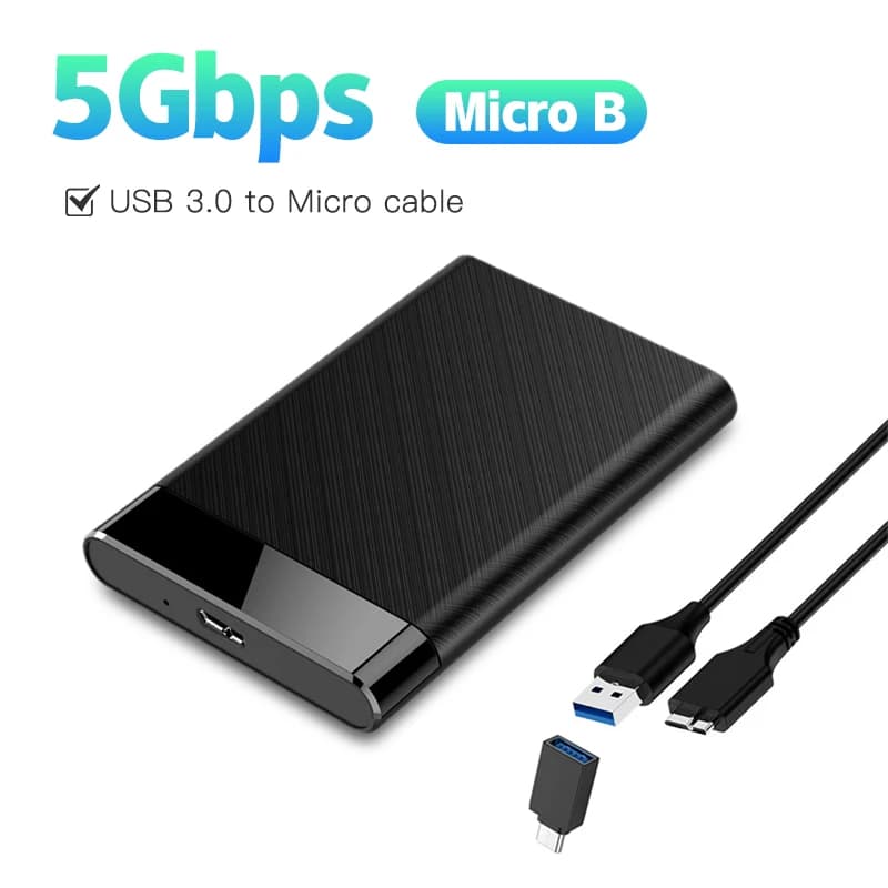 USB 3.0 HDD Enclosure 2.5" SATA External Hard Drive Case 2.5 Inch SSD High Speed Transmission Support Window Mac Android