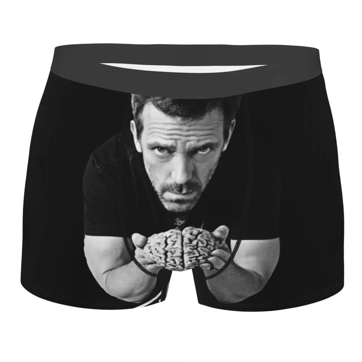 Novelty Boxer Shorts Panties Briefs Men House MD Underwear Dr House Use it Breathable Underpants for Homme Plus Size