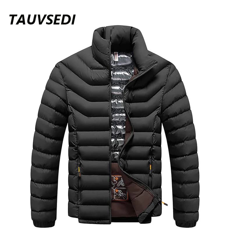 Winter New Men Fashion Warm Jacket Coat Solid Thick Windproof Outwear Autumn Mens Casual Waterproof Parkas Jacket Coat Male