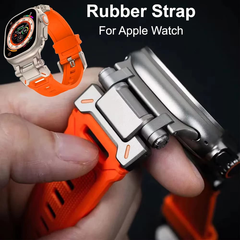 Single Tour Band for Apple Watch Ultra 49mm Strap 44mm 45mm 46mm Men Sports Strap Iwatch Series 10 9 8 7 6 5 Se Luxury Bracelet