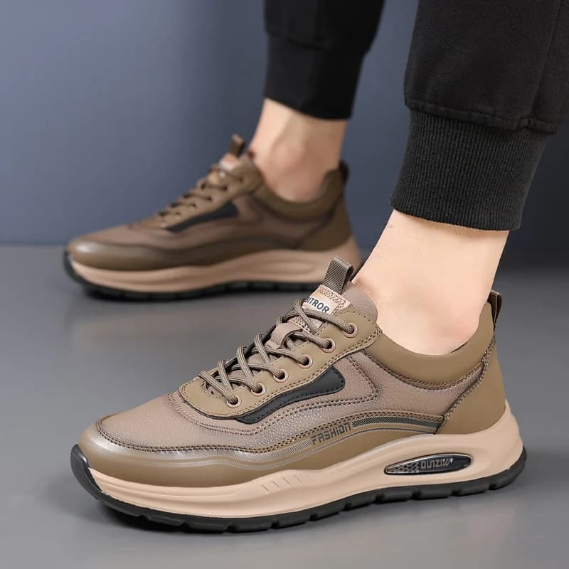 Leather Loafers men Casual Shoes Luxury Brand Mens Flats Sneakers Lace Up flats Oxfords Comfort Outdoor Shoes men sneakers