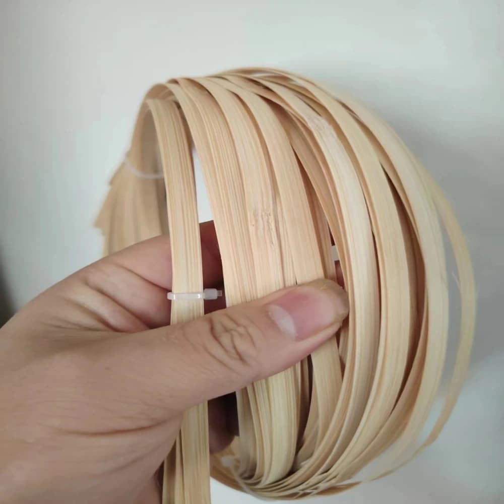 10 Meters Flat Bamboo Core 5mm/8mm/10mm Natural Bamboo strip for Chair Repairing Basket Weaving Van Mat Making