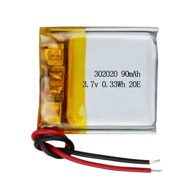 Rechargeable  3.7V 90mah 302020 Lithium Polymer ion Battery For GPS Bluetooth Reader LED Toy MP3 Headset