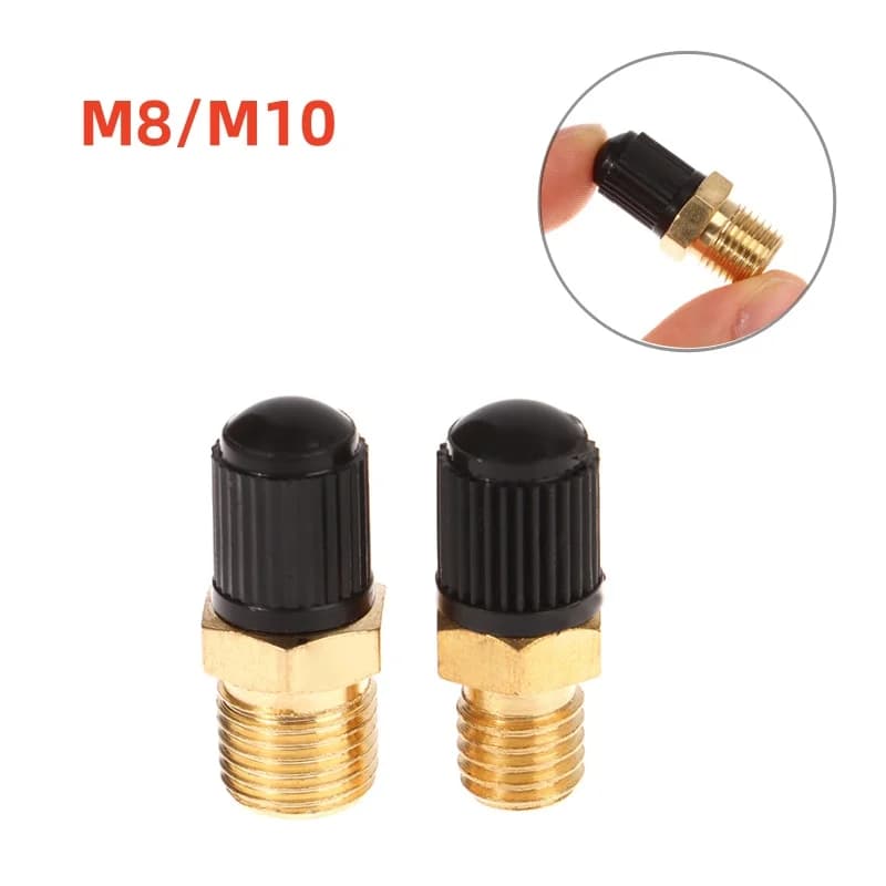 1PC DIY Accessories Air Compressor Tank Fill Valve Hexagonal Brass Tank Fill Valve M8/M10 Threaded Valve Core