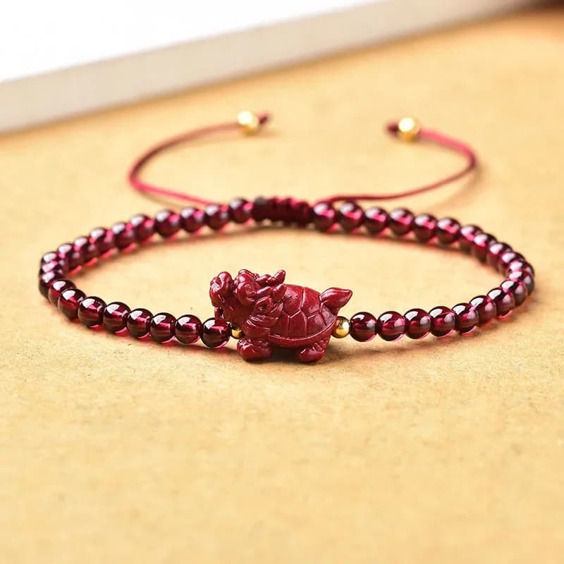 Natural Cinnabar Hand Weave DIY Lucky Pixiu Fox Red Rope Garnet Bracelets Buddha Cinnabar Charm Bracelet Bangle Jewel Dropship